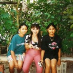 Mayang and the girls in 1996 then the cat