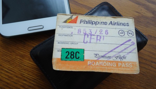 Bob's Boarding Pass from Manila to Cebu - July 26, 1990