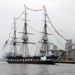 USS Constitution fires a 17 gun salute on July 4th