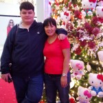 Aaron and Feyma at the Christmas Tree