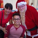 Santa Bob with Feyma and our Blogger friend Naprey