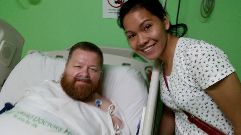 Bob and Jean at the Coronary ICU at Davao Doctors Hospital