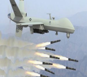 American drone striking